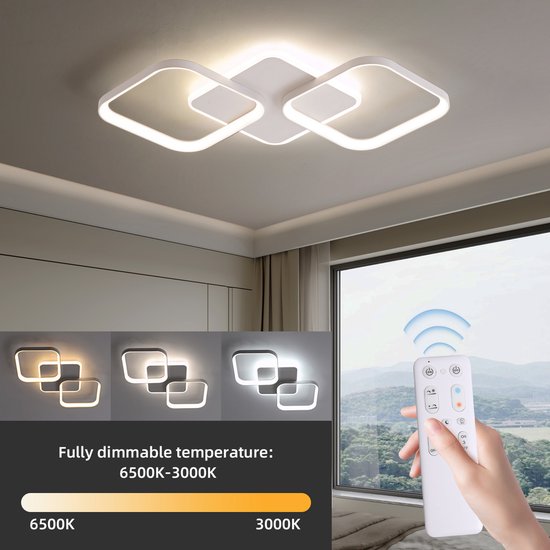 ANTENLICHT LED Plafondlamp - Plafonniére Wit - 2 LED Plafondlampen