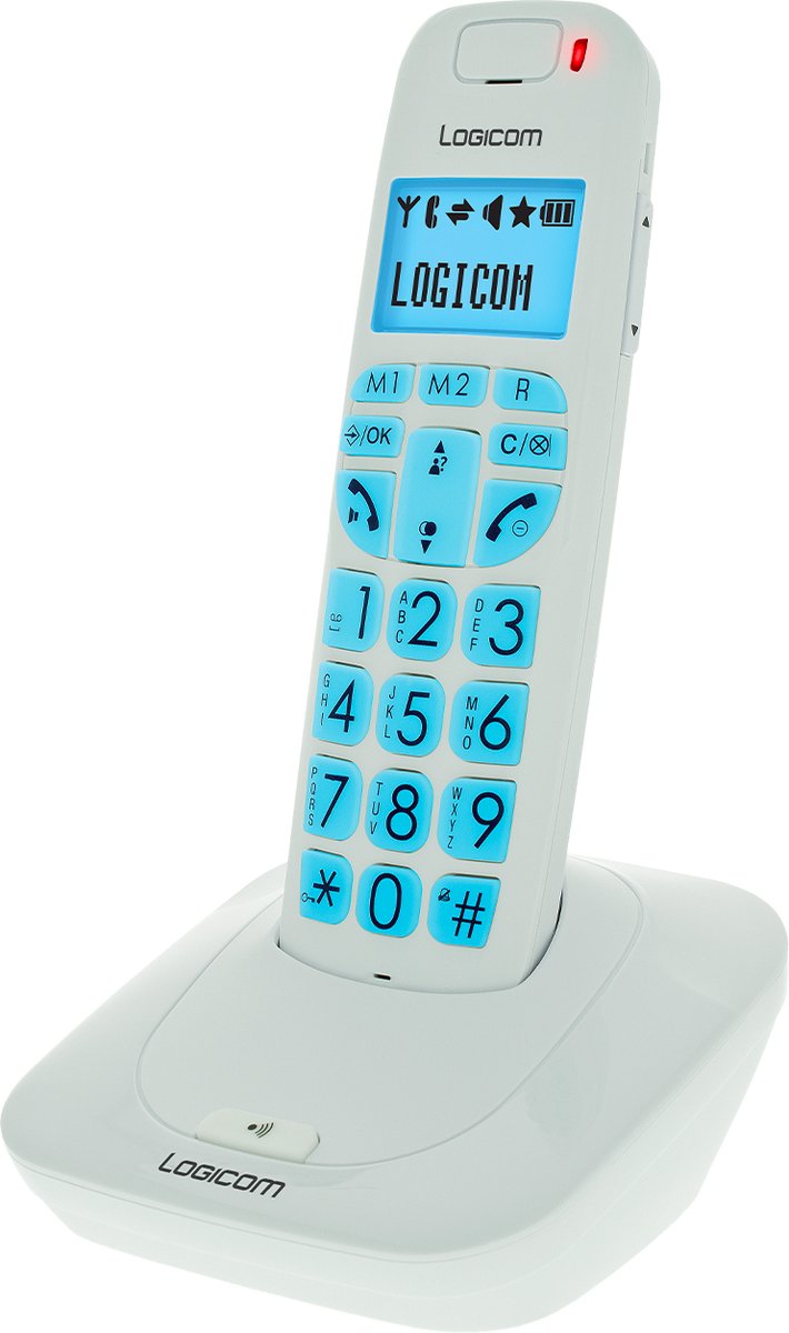Logicom - Confort 150 - Huistelefoon Draadloos voor senioren - Extra luid - Grote toetsen - zonder antwoordapparaat - 1 Handset - Met Speaker - Dect-telefoon - Wit