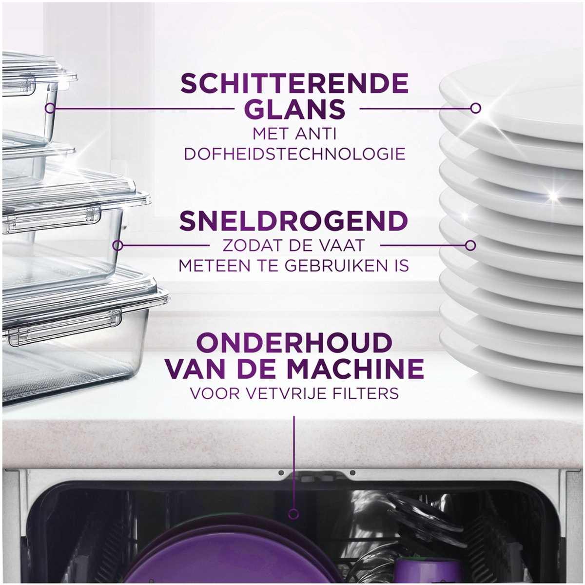Dreft Platinum Miracle All In One Vaatwastabletten - 30 Minute Miracle - 45 stuks — afbeelding 5
