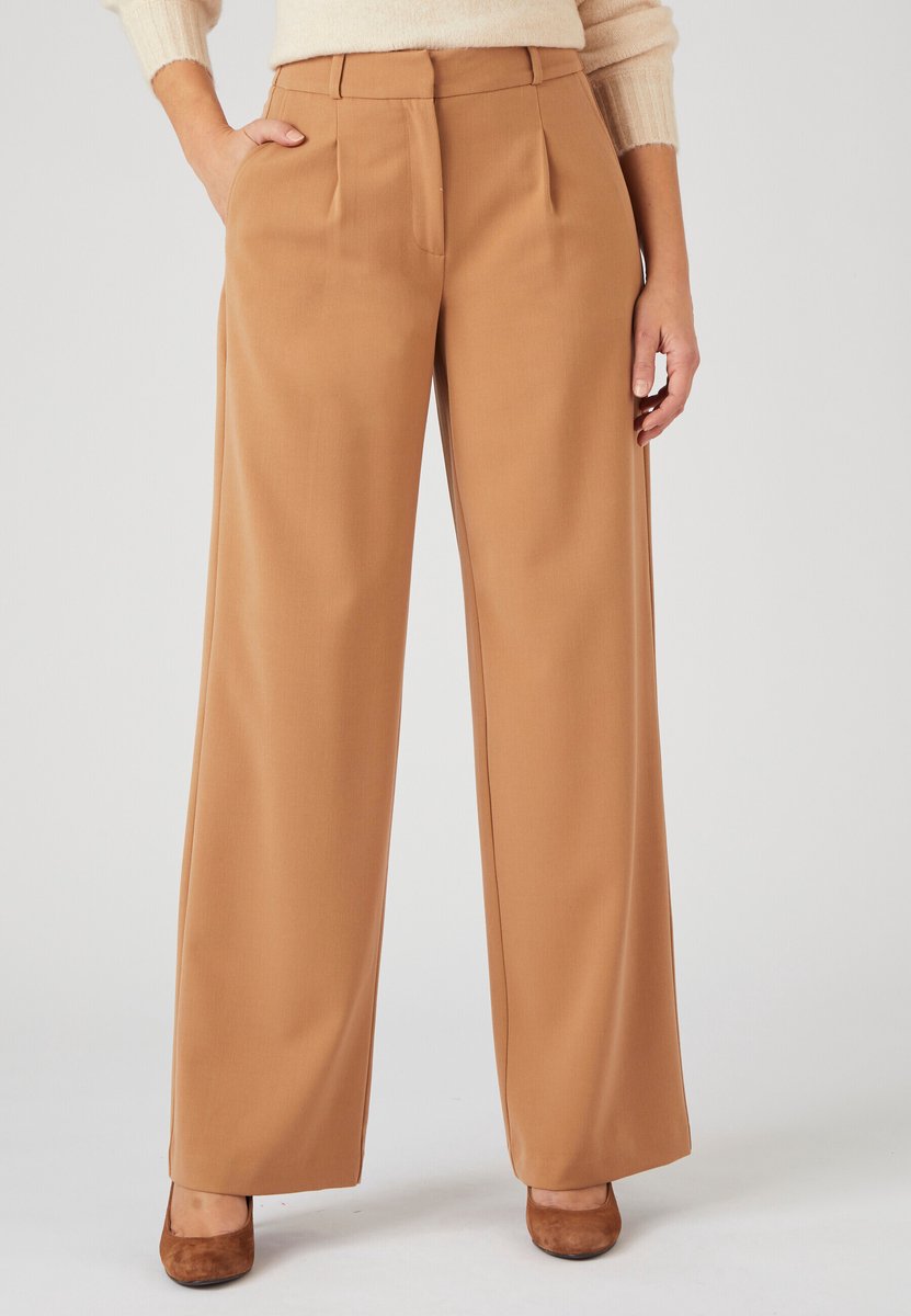 Damart - Pantalon wijd en soepel bi-stretch - Dames - Bruin - 50