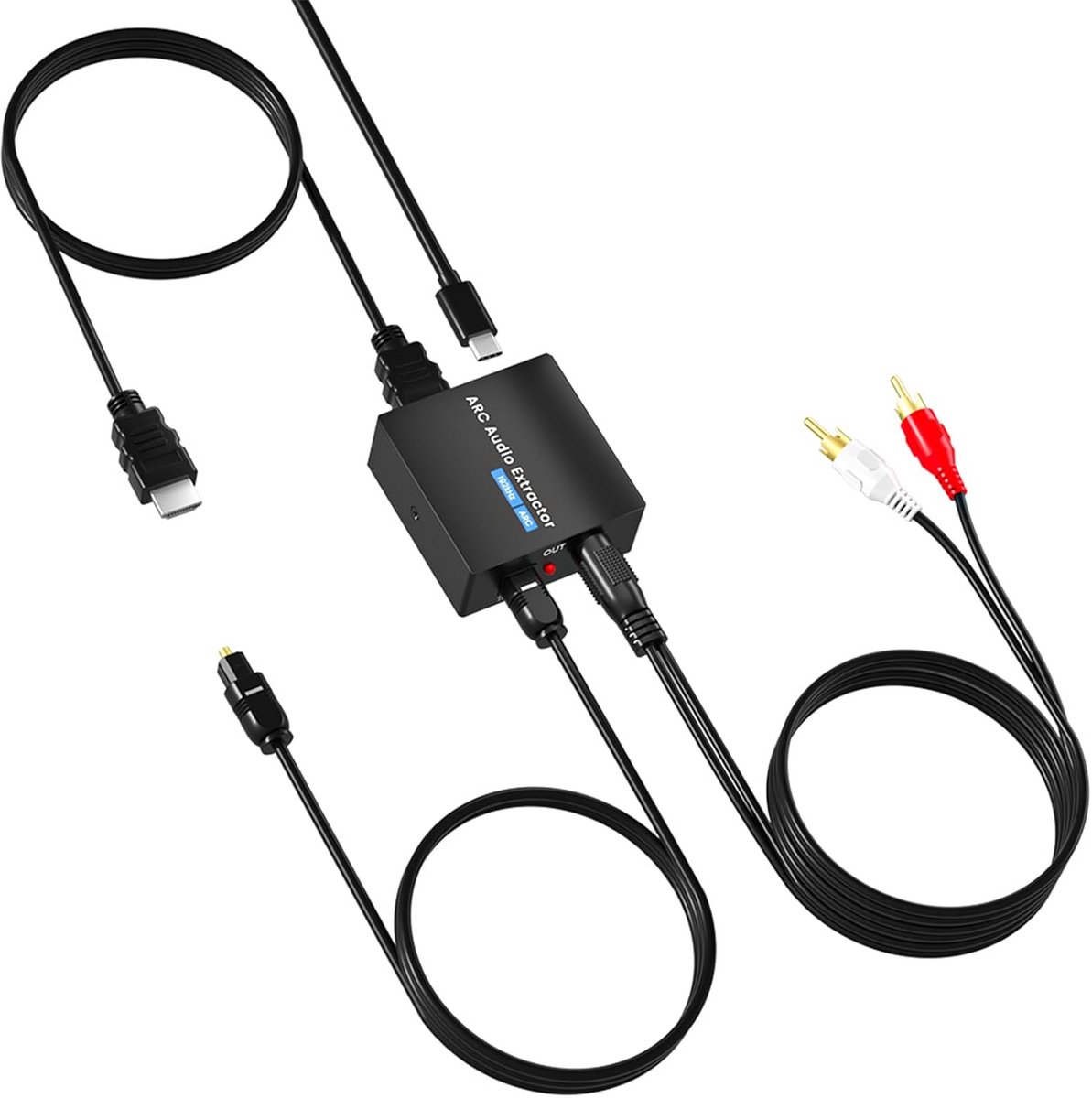 HDMI ARC Audio Extractor met SPDIF en 3.5mm AUX RCA Uitgang voor TV Geluid