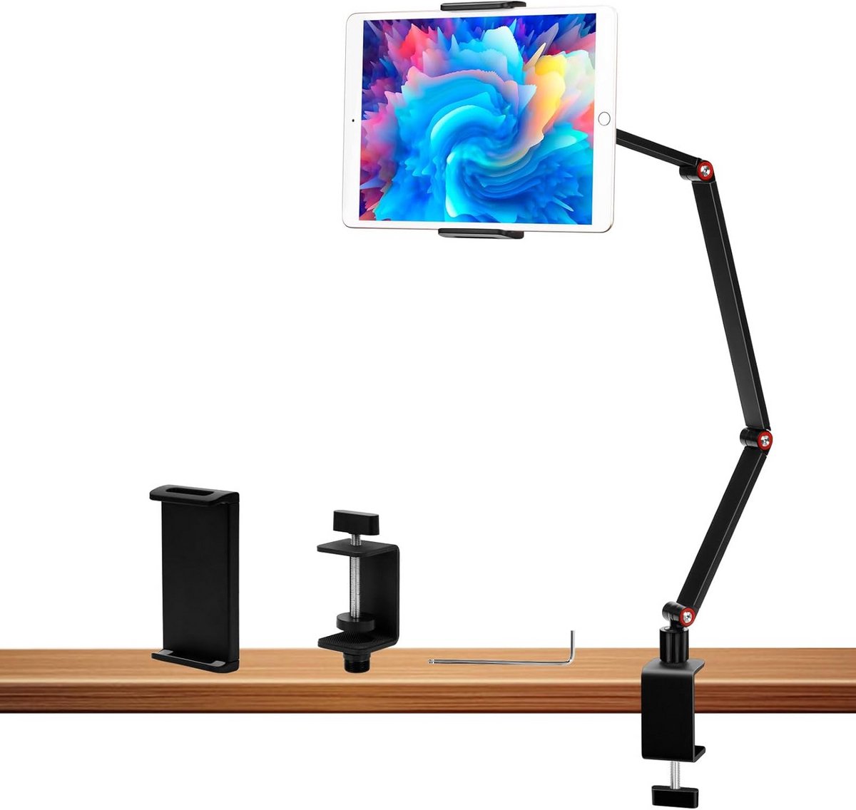 Verstelbare Tablet Houder voor Bed en Bureau met Lange Zwanenhals - 360° Draaibaar