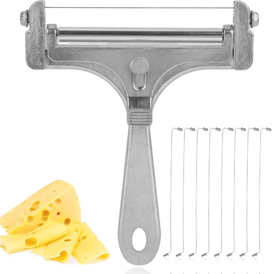 Kaasschaaf van roestvrij staaldraad met kaasschaafgereedschap for halfzachte, halfharde kazen Keukenkookgereedschap, kaassnijder met draad, 2 stuks / 27 Kaasschaaf van roestvrij staaldraad met kaasschaafgereedschap for halfzachte, halfharde kazen Keukenkookgereedschap, kaassnijder met draad, 2 stuks / 27
