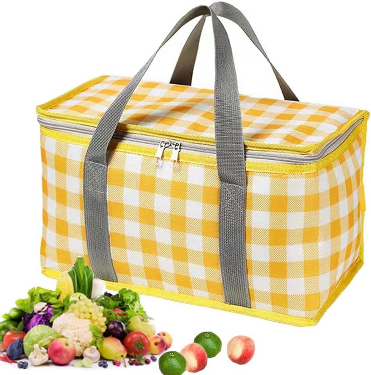 Grote Geïsoleerde Koeltas Herbruikbaar voor Boodschappen, Picknick en Strand