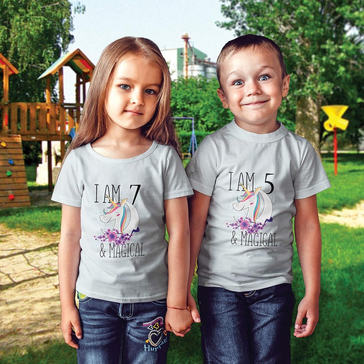 Gepersonaliseerd Eenhoorn T-shirt voor Kinderen - Vier Je Magische Verjaardag