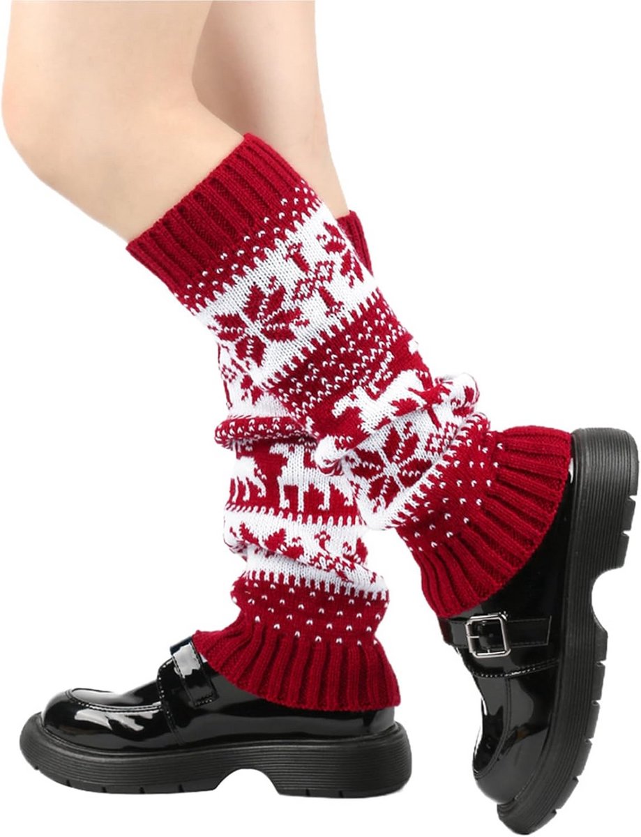 Warme Gebreide Beenwarmers Kerst Dames & Meisjes - Dikke Legwarmer voor Dans, Yoga en Feest