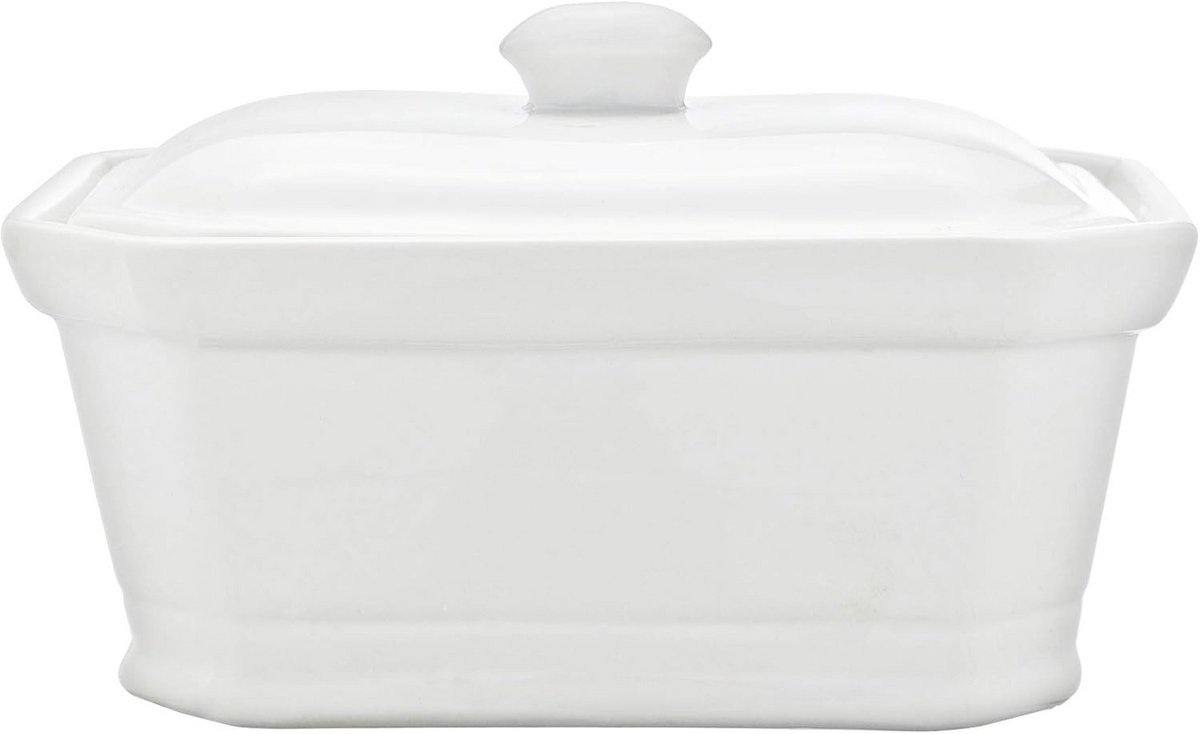 Ovenschaal Terrine van Porselein met Deksel (550g) - Geschikt voor Bakken en Presenteren