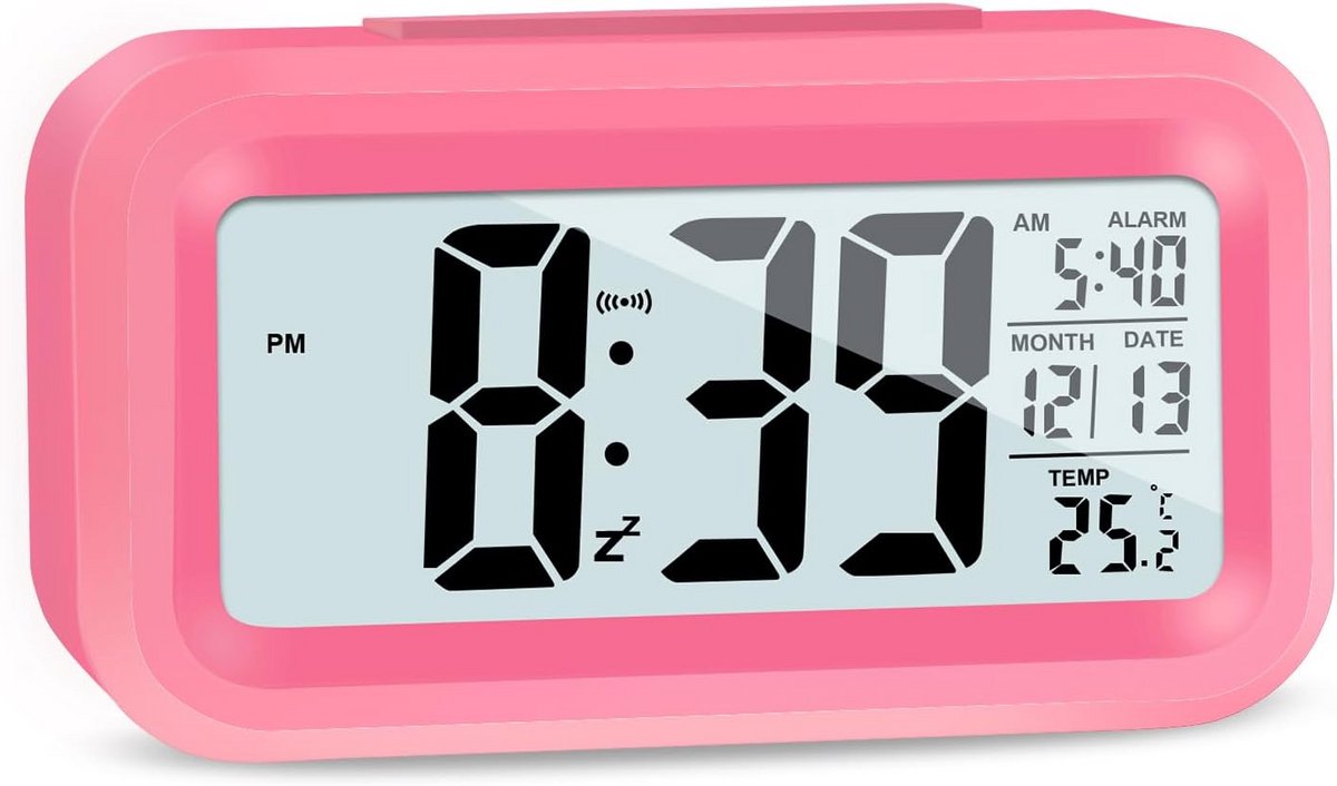 Digitale LCD Wekker met Temperatuur, Slaapstand en Lichtsensor voor Thuis en Kantoor
