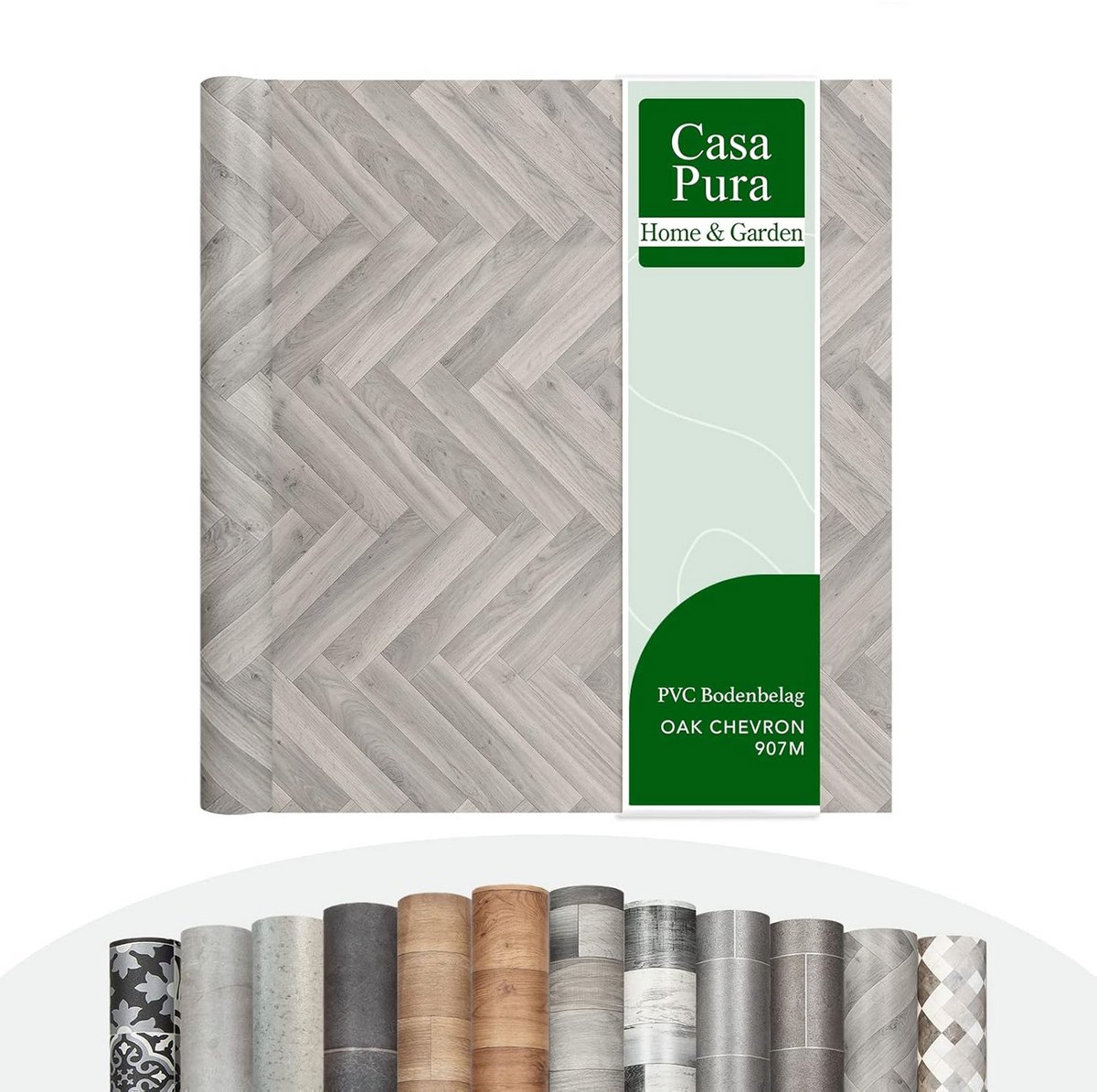 CV-vloerbedekking PVC met Houtlook, Antislip en Geschuimde Structuur - Per Strekkende Mete