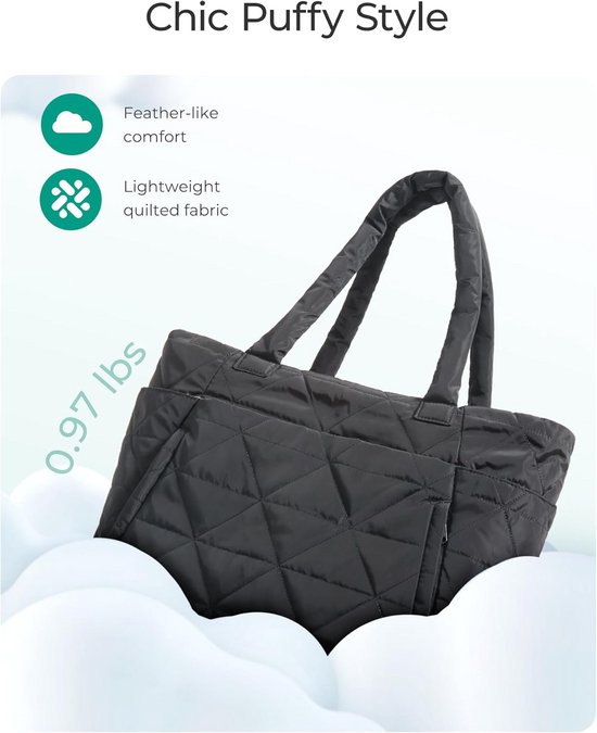 Camille | Canvas Schoudertas Dames | Tote Bag met Kunstleren Details | Ruim, Elegant