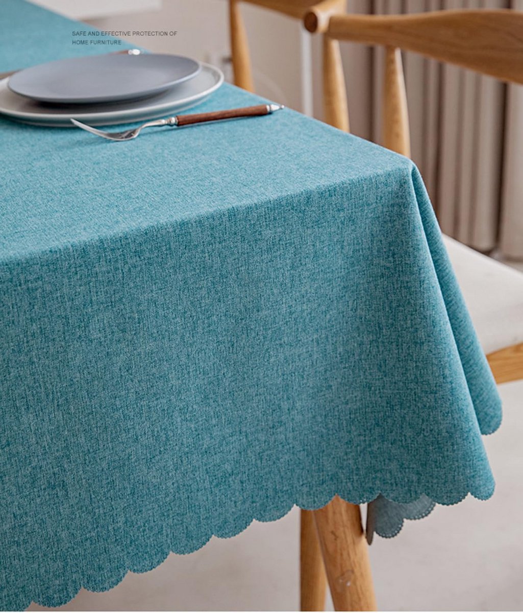 Waterafstotend Tafelkleed Katoen Linnen voor Keuken en Eetkamer 90x90 cm