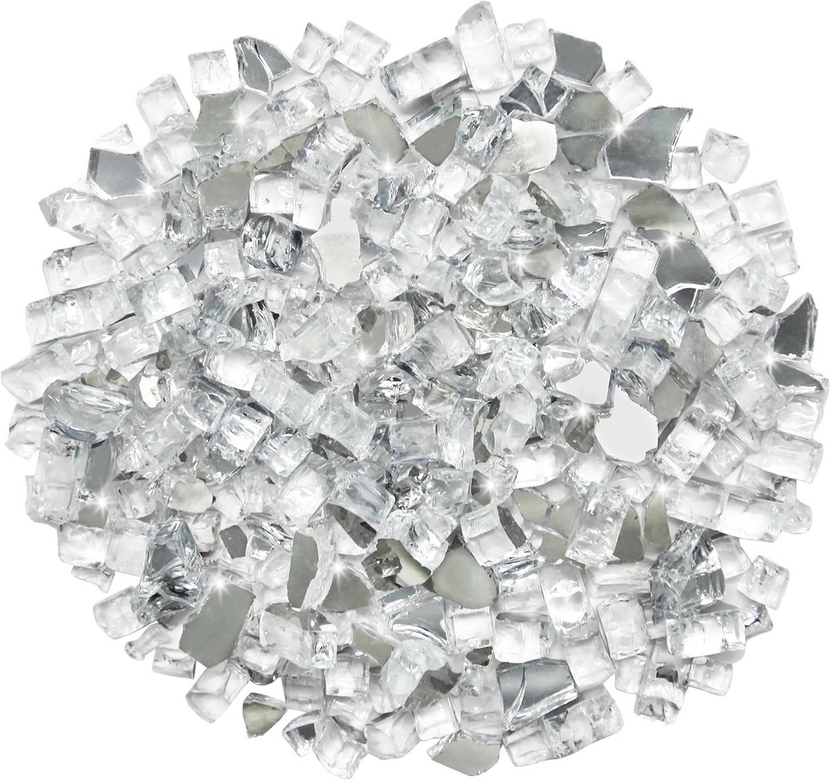Wit Reflecterend Vuurglas (3.1 kg) voor Propaan en Gaspitten - Decoratief Vuurkorrels