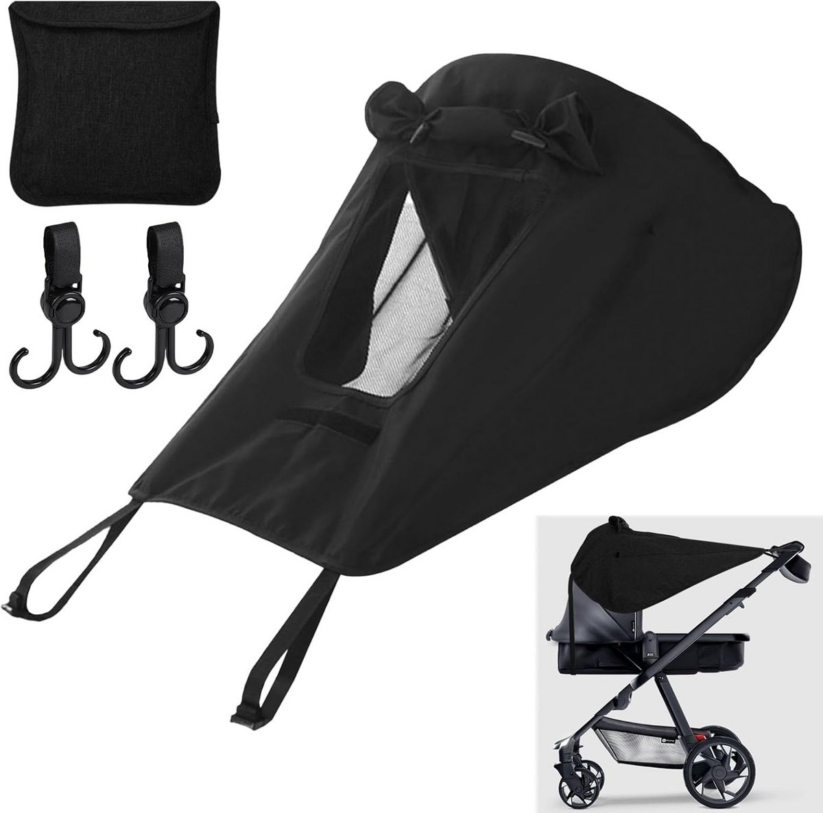 Universele Luifel en Zonnekap voor Kinderwagen en Buggy