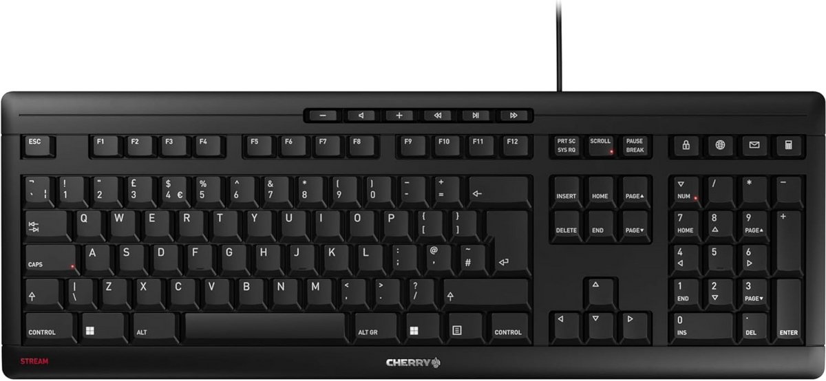Fluisterstille Bedraad Toetsenbord, QWERTY Indeling, Uniek Typgevoel, Plat Ontwerp, USB-A Aansluiting, Zwart