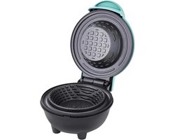 Wafelijzer – Een klein keukenapparaat dat gelijkmatig verwarmt, een elektrische antiaanbakwafelmaker Geschikt voor wafelhoorntjes, groen.