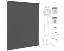 Rolgordijn Thermo Verduisterend - Verticaal Zonnescherm - Duurzame Rolgordijn Waterdicht - Antraciet 160 x 240 cm