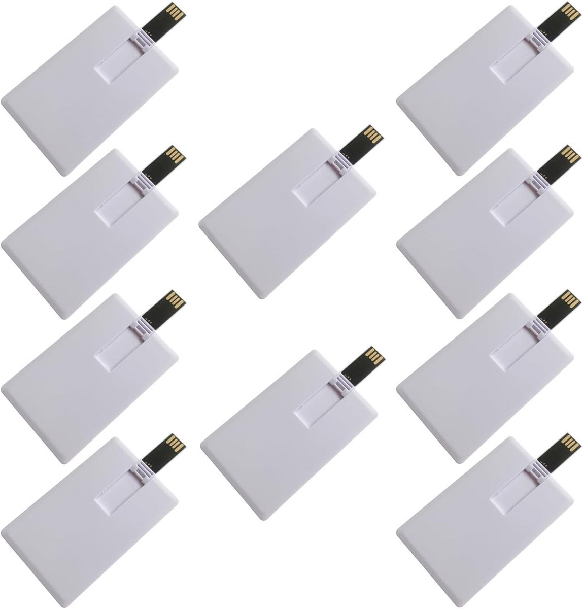 10 Stuks Creditcard USB Sticks 8GB - Dunne USB 2.0 Geheugenstick voor Portemonnee