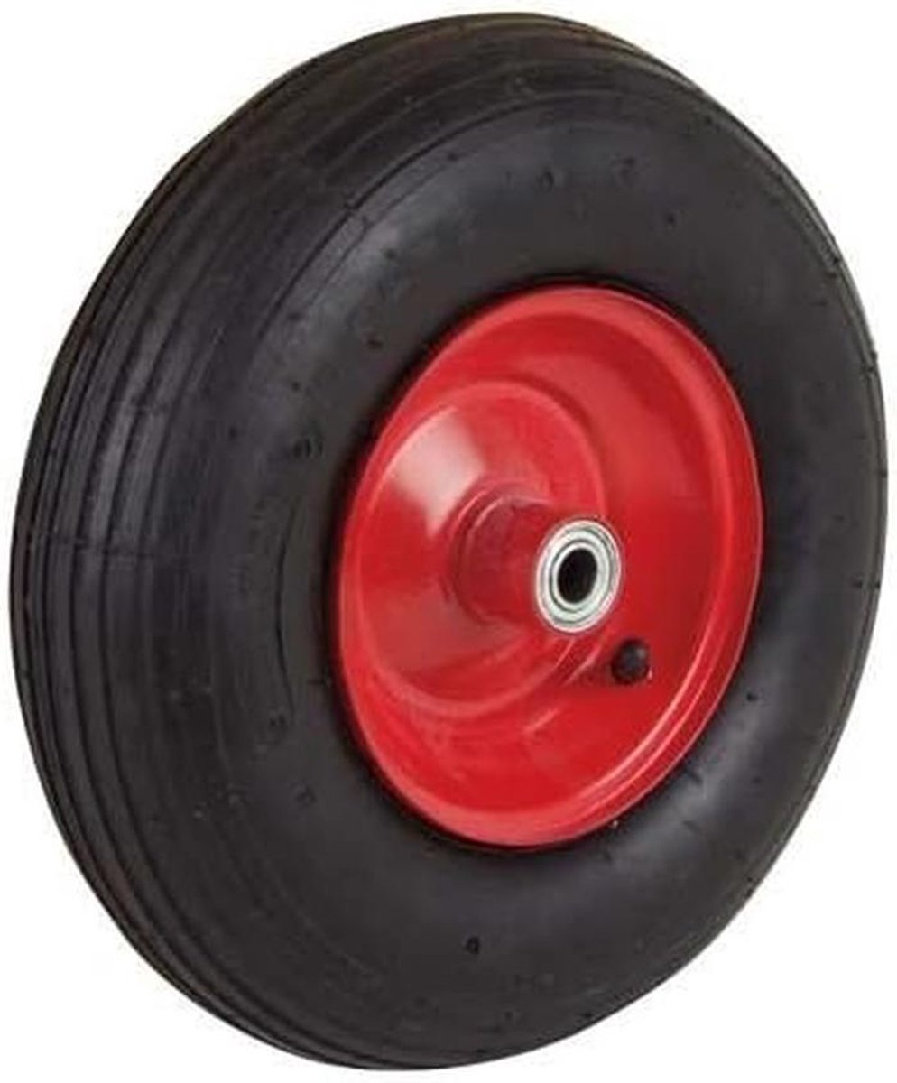 Reservewiel Kruiwagen - Luchtband Wiel - Transport Werk - Hoge Belasting - Ø 33 cm - Zwart