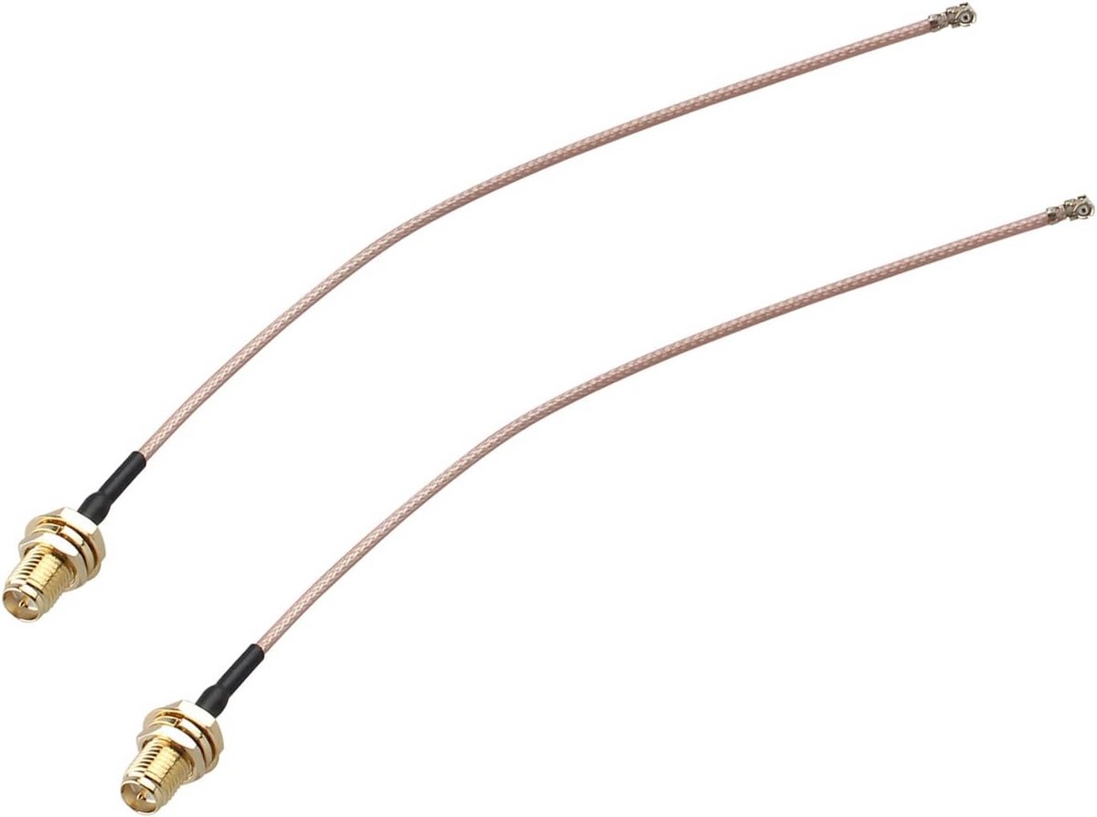 2 Stuks U.FL IPX naar RP-SMA Vrouwelijke Antennekabel 15cm RG178 Lage Verlies Coaxiaal voor Router Wifi PCI-E Module