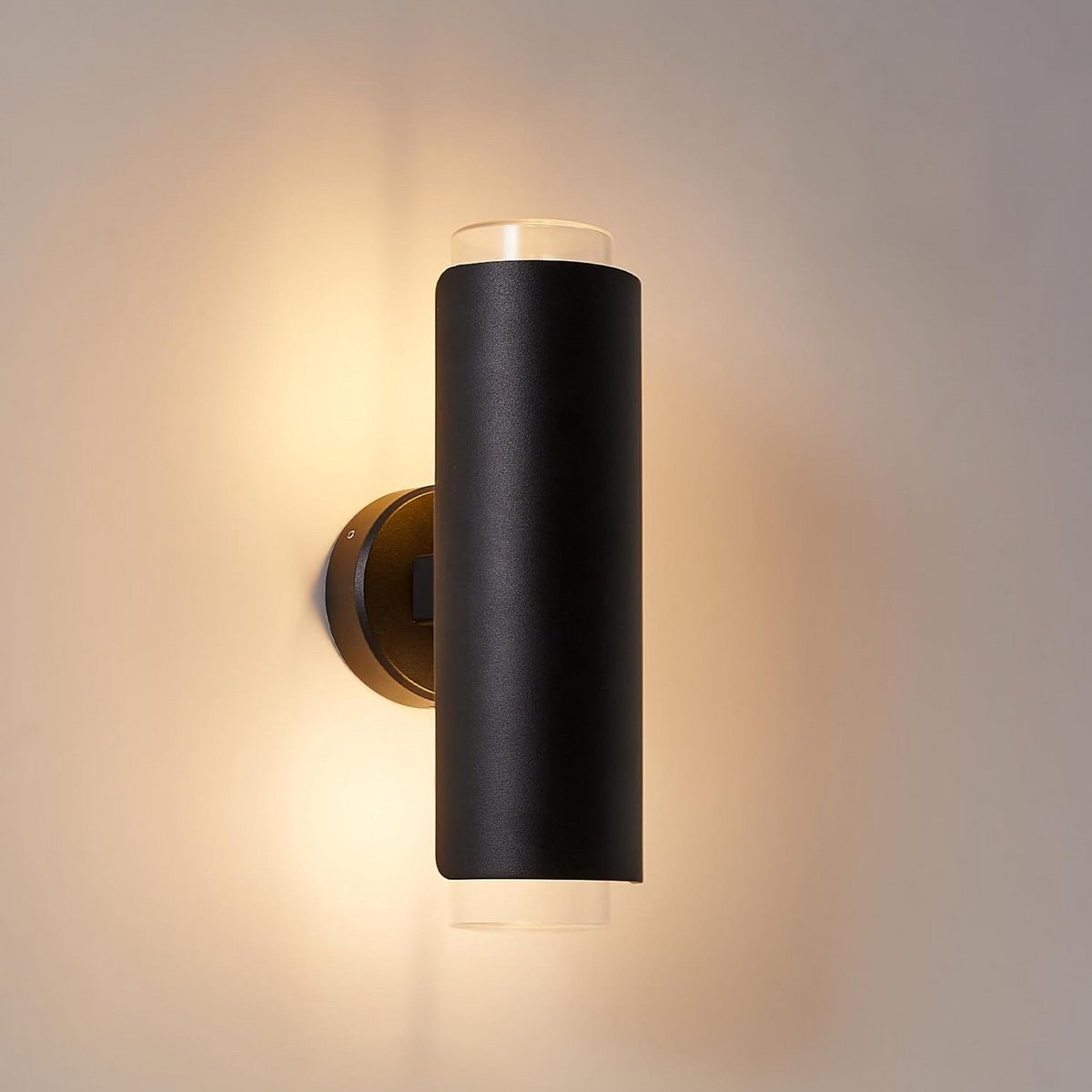 Zwarte Buiten Wandlamp IP54 Up Down Verlichting Geschikt voor E27