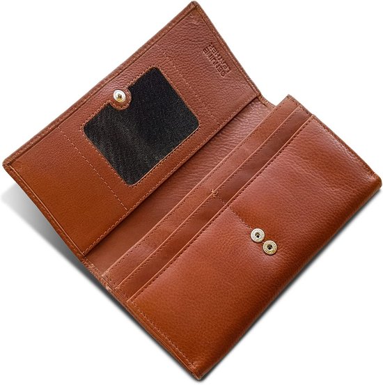 TORRO Classic leren portemonnee – Premium leren klassieke portemonnee met kaartvakken, muntvak en RFID-bescherming (Zwart met rode details