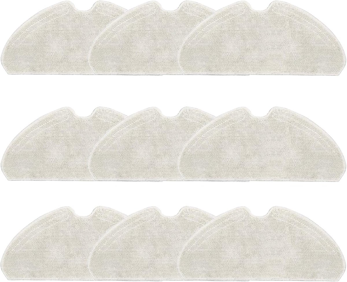 Reserveonderdelen, 9 stuks wisdoeken, Geschikt voor Dreame D10S, D10S Pro, D9 Max Gen 2, D9 Max White, F9 Pro robotstofzuiger, reserveonderdelen, vervangende dweilpad