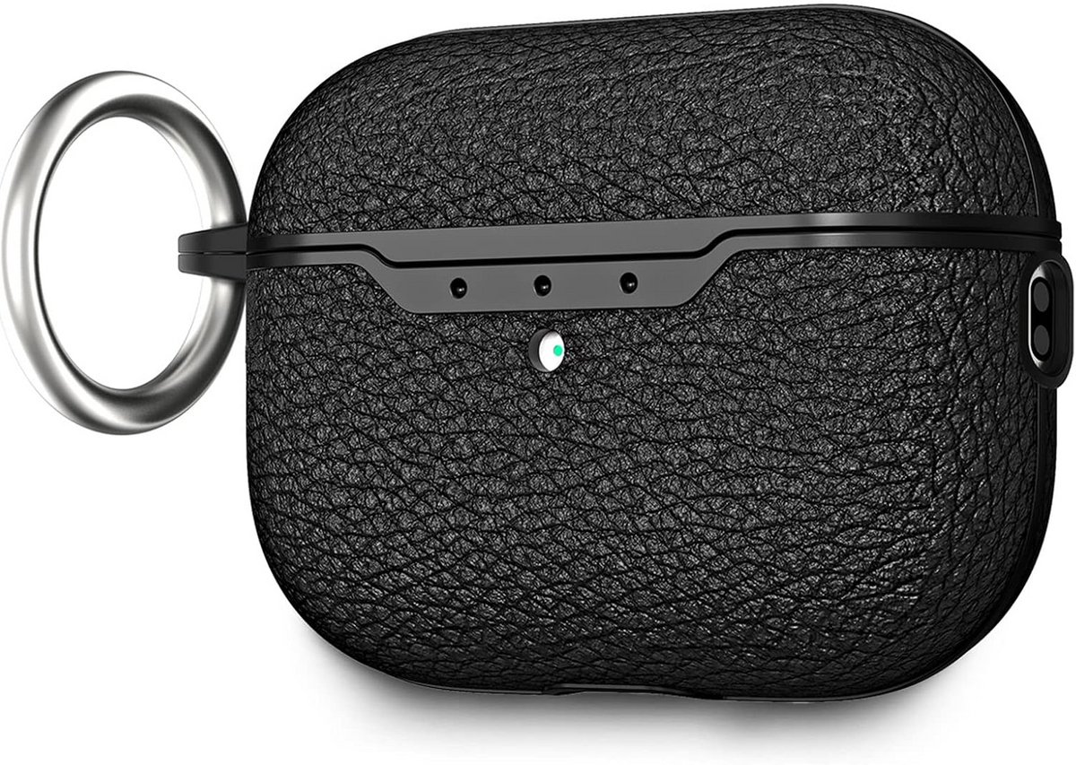 Beschermhoes met Litchi Textuur voor AirPods Pro 2 met Karabijnhaak