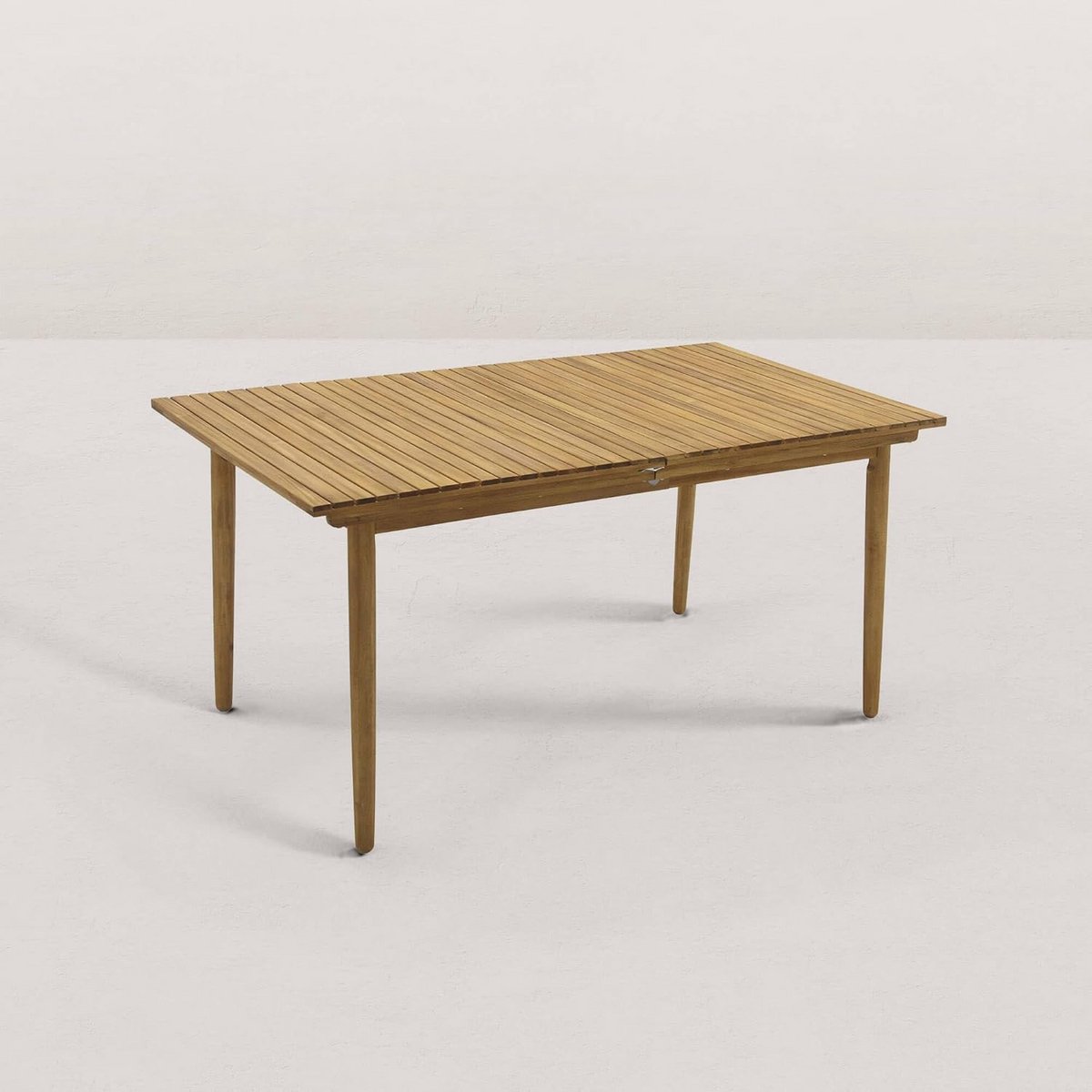 Houten Tuintafel - Uitschuifbare Tafel - Buiten Eten - Verstelbare Lengte - 160-210 cm - Licht Hout