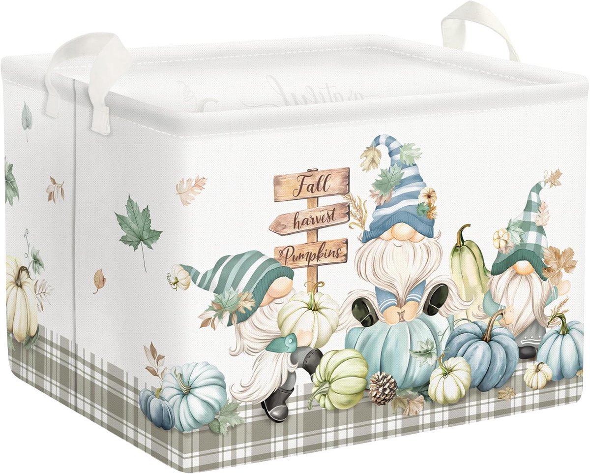 Stunq® 36 L grote dwerg vrachtwagen oogst blauw kinderopbergmand met handvat rechthoekig speelgoed kleding opbergdoos voor kinderkamer badkamer