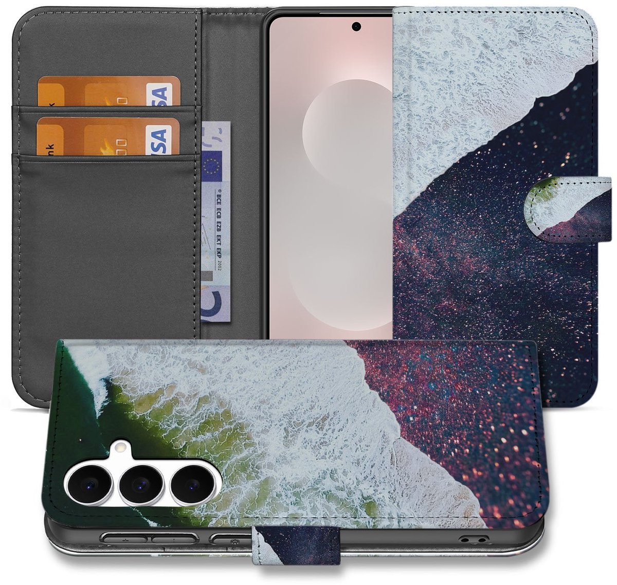 Samsung Galaxy S25 FE Book Case Sea in Space