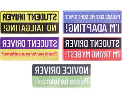 Student Driver-Magneet voor Auto, 25,5x10cm - Kleurrijk en Grappig - Nieuwe Bestuurder - Reflecterend - Magnetische Bumpersticker - Waarschuwingsborden voor Veiligheid - Beginner - Auto Accessoire - Rijles Benodigdheden.