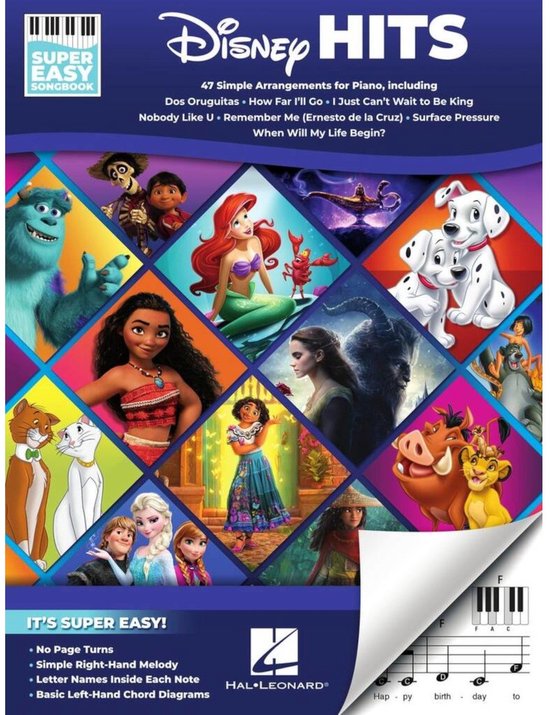 Hal Leonard Disney Hits Super Easy Songbook