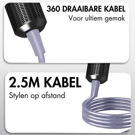 Sansbeauté® Föhn met Diffuser - Krullen - 110.000RPM - Ionische Haardroger met Borstel - 3 Standen - 3 Opzetstukken - Reisföhn - Sèche Cheveux - Krul Feun Set - Haarföhn met Defuser - Hair Blow Dryer - Kappersfohn - 2000W