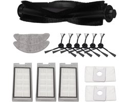 Stofzuiger Accessoire Kit - Borstel, Stofzak Vervanging - Schoonmaken Set 11 stks voor Robotstofzuiger - Inclusief 1 Hoofdborstel, 3 Filters, 2 Stofzakdoeken, 1 Paar Zijborstels