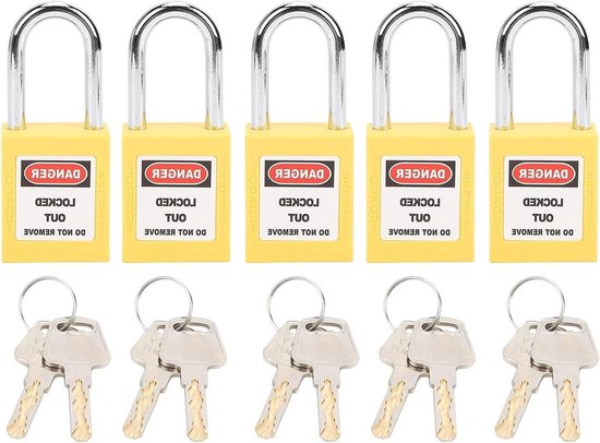 10 Rode Lockout Tagout Sloten Met 10 Lock Out Tag Out Tags Verschillende Sleutels Conforme Veiligheidssloten Rood Met Sleutel Anders