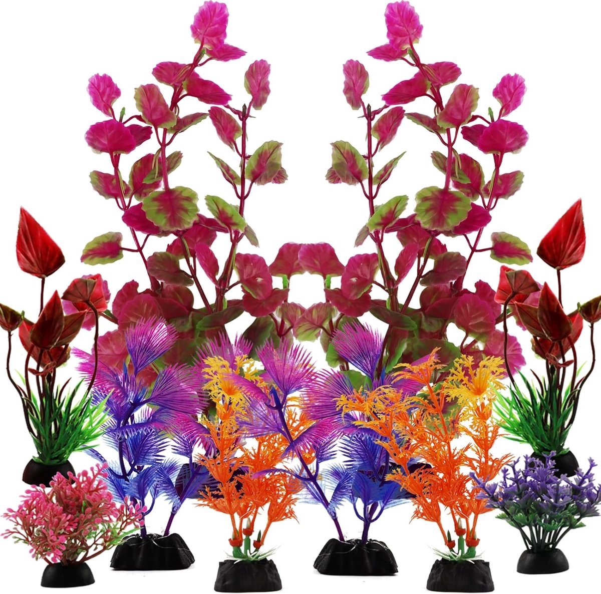 Stunq® Realistische Kunstplanten Set - 10 Stuks voor Aquaria - Natuurlijke Decoratie