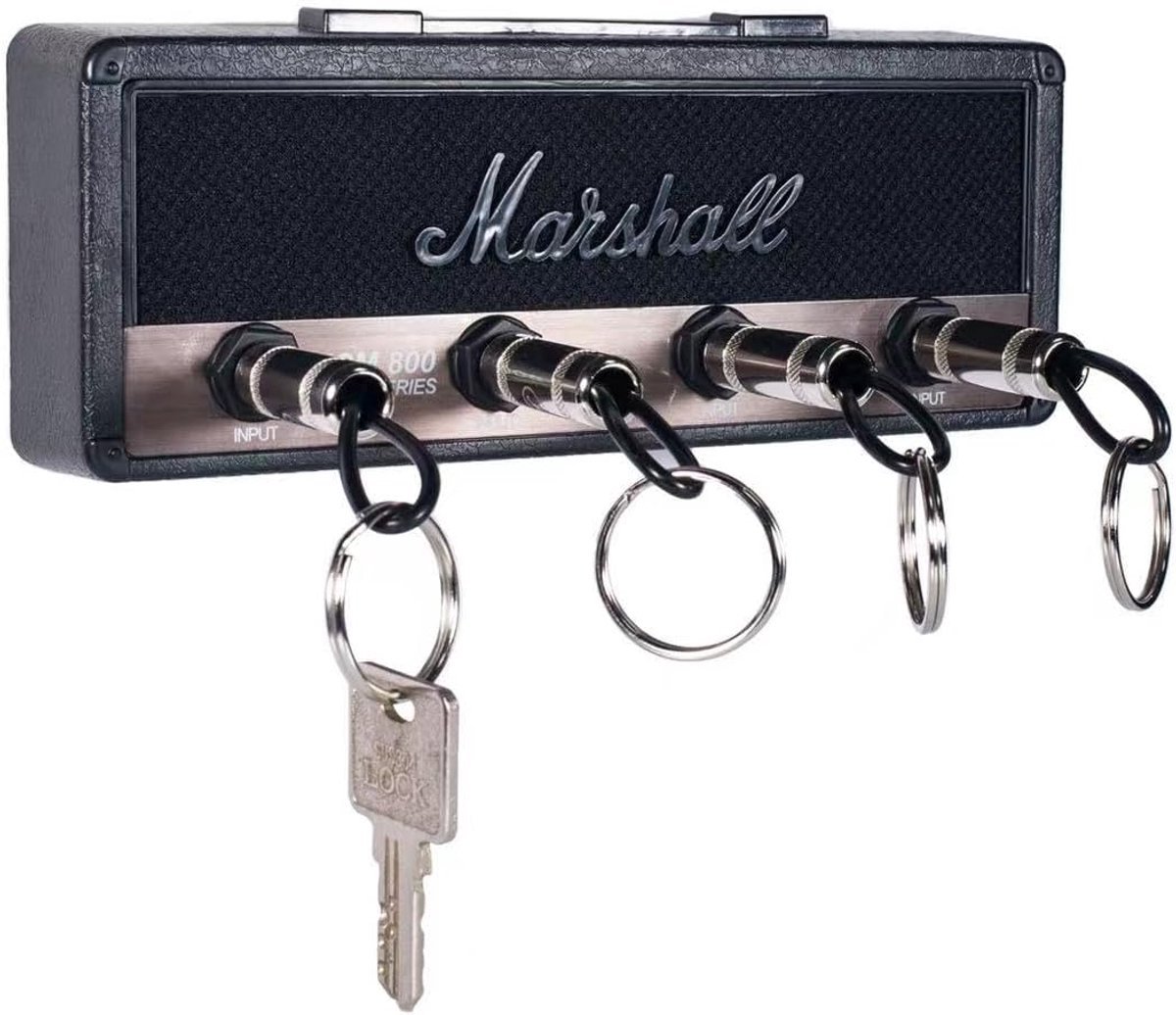 Stunq® Retro Gitaar Sleutelhouder Wandhanger - Vintage Gitaar Design met 4 Gitaarstekkers