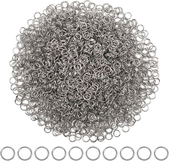 TOAOB 500 Stück Jump Ringe Spaltringe 5mm Edelstahl