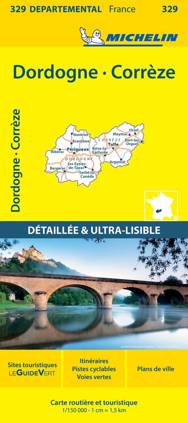 Michelin Local kaart 329 - Correze/Dordogne - cover