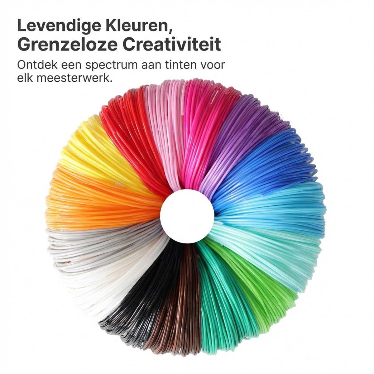 Merdoo 3D pen vullingen - 3D PEN PLA Filament (1.75mm) - Mega Pack: 20 Levendige Kleuren x 5m - Hoge Temperatuur & Veilig - Ideaal voor Kids & Creatieve 3D Tekeningen