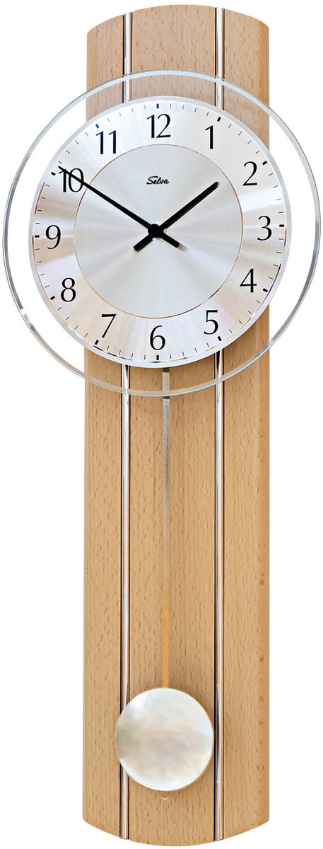 ZEIT.punkt Feldkirch wandklok slingerklok, MADE IN GERMANY, beuken - 345411