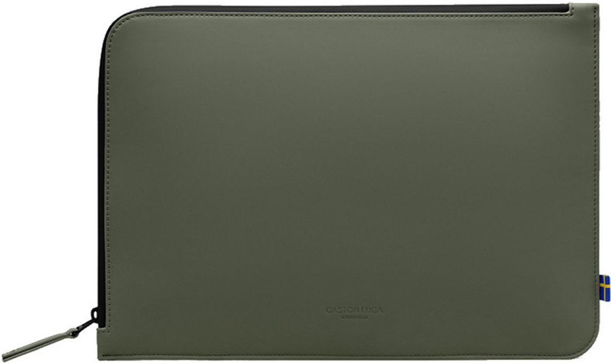 Gaston Luga Laptophoes geschikt voor Laptop | Gaston Luga Däsh Sleeve 13 - 14 inch Laptop hoes - Olijfgroen