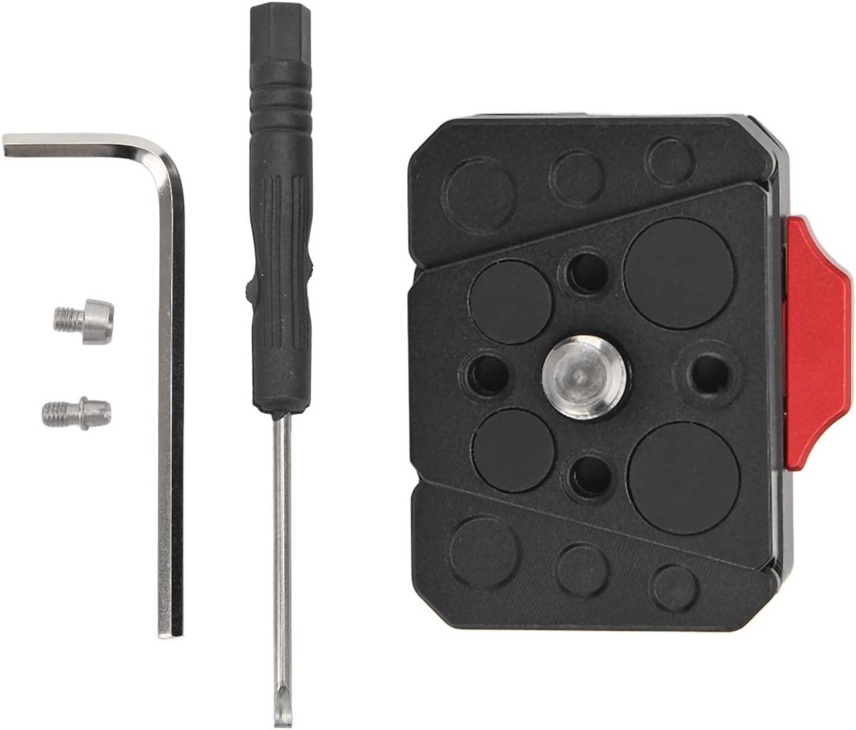 Vergrendelbare snelkoppelingsplaat voor stabiliteit bij DSLR statief - Multifunctioneel en stevig - Aluminiumlegering met 1/4" schroefgat