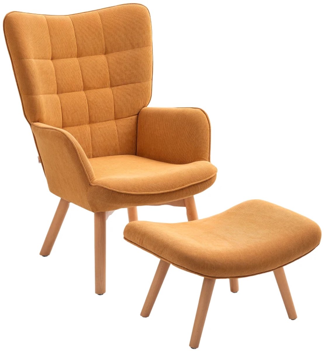ZYLARO Relaxfauteuil met Voetenbank - Fauteuil - Moderne Relaxstoel - tot 150 kg - Relaxstoel - Ligstoel - TV Stoel - Loungestoel - Leesstoel - Corduroy-look - Bruin