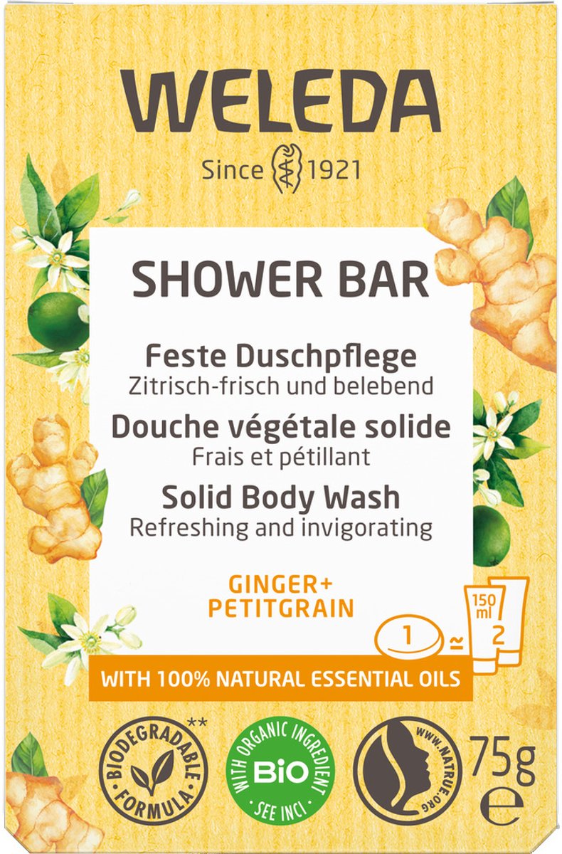 Weleda Shower Bar Ginger + Petitgrain 75GR