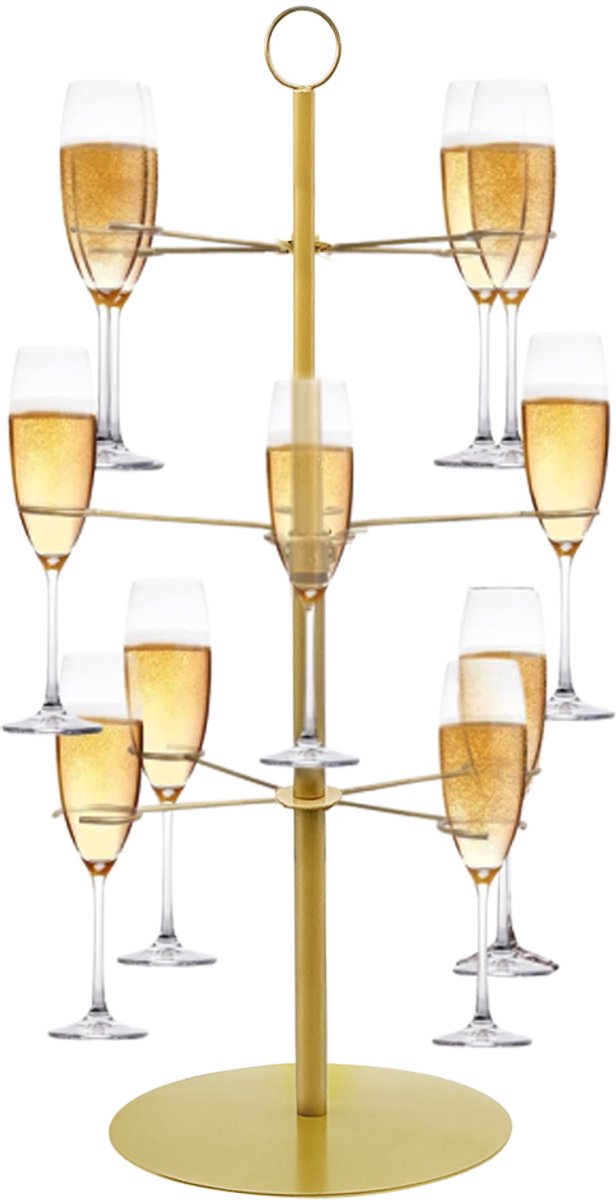Purepeak Cocktail boom geschikt voor 12 Glazen - Goud - Verstelbaar - Cocktail Tree