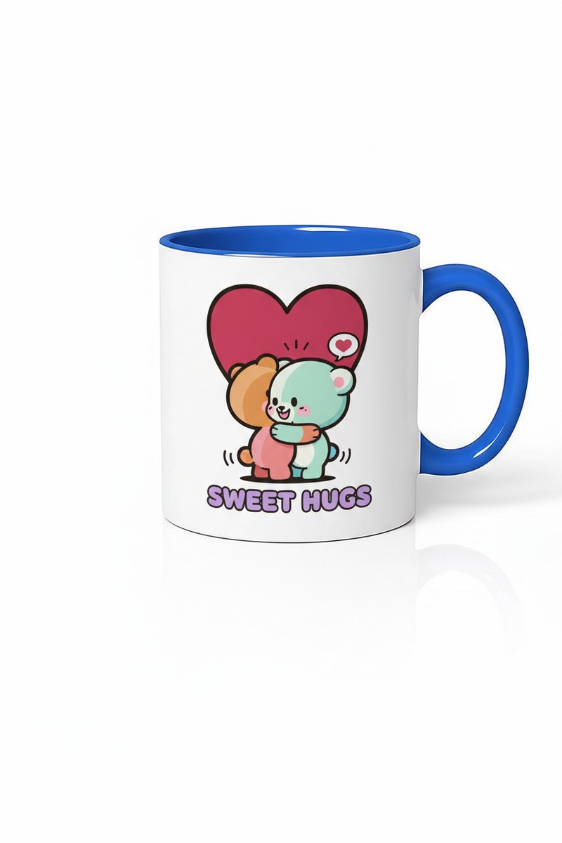 Mok Zoete Knuffels - Schattige Beren met Hart - Cadeau voor Liefde & Vriendschap