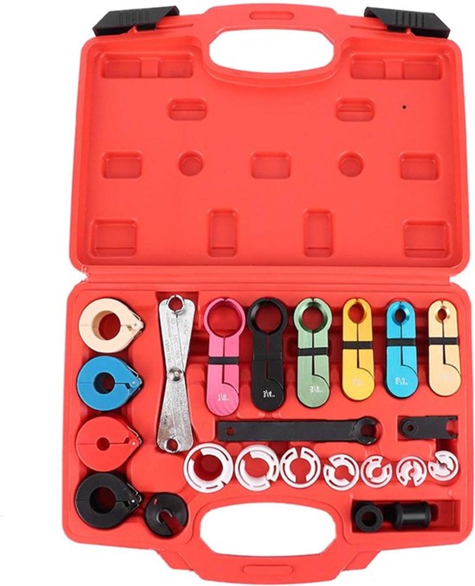 Snel loskoppelende brandstoftransmissieleiding tool kit voor automotive airconditioning