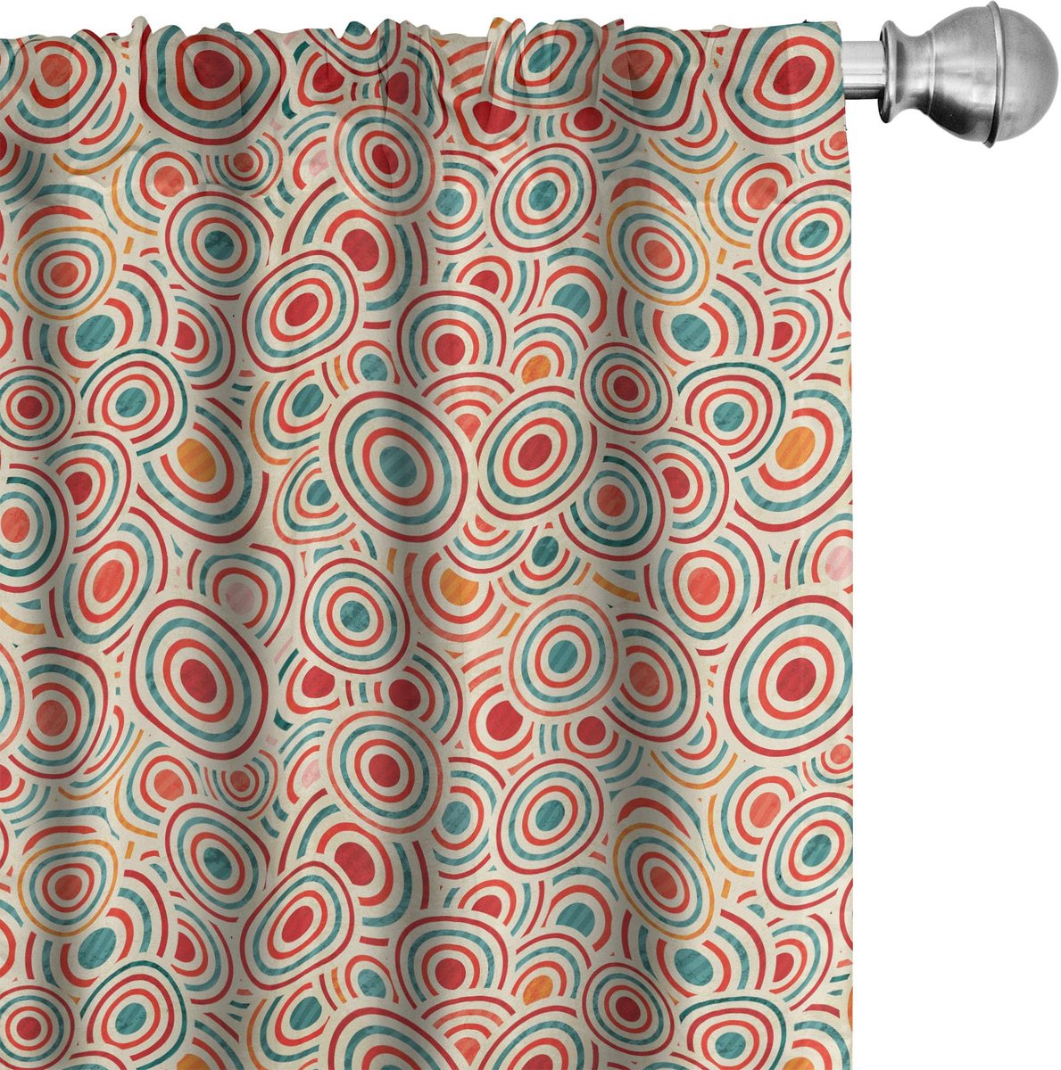 ABAKUHAUS Geometrische Gordijnen – Bullseye Cirkels – 2x75x225 cm