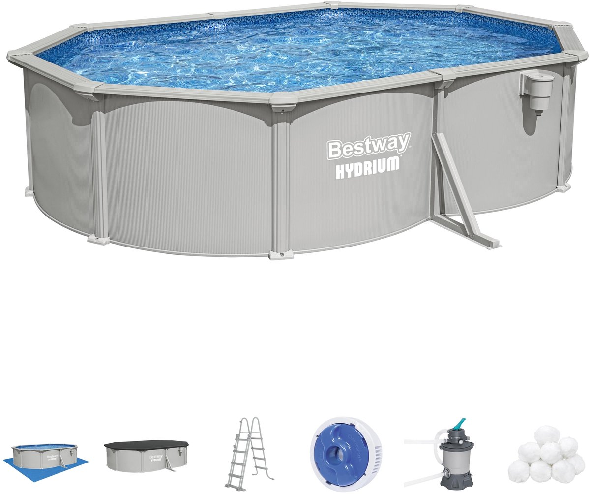 Bestway Hydrium pool set with steel wall - Oval - 500 x 366 x 122 cm